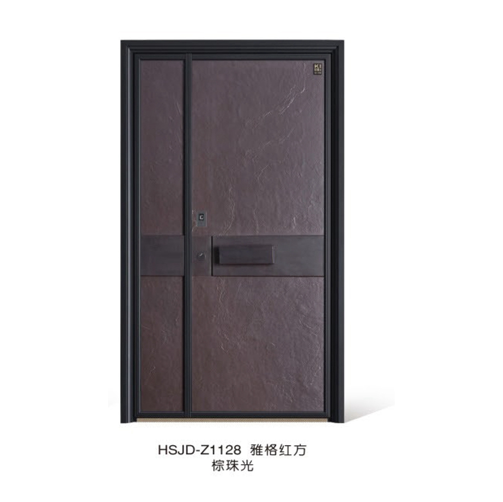铸铝装甲门HSJD-Z1128雅格红方